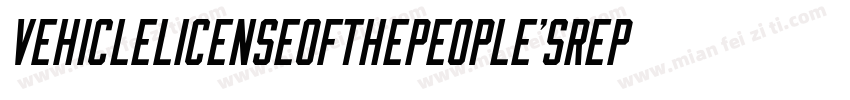 VehicleLicenseofthePeople’sRepublic字体转换
