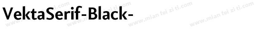 VektaSerif-Black字体转换