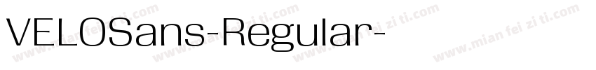 VELOSans-Regular字体转换