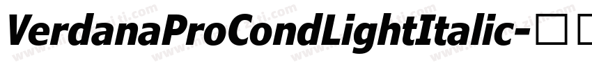 VerdanaProCondLightItalic字体转换