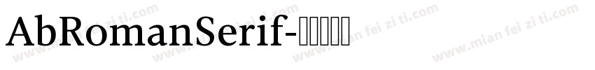AbRomanSerif字体转换