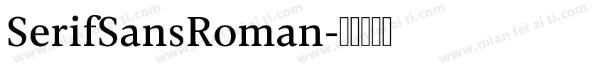 SerifSansRoman字体转换