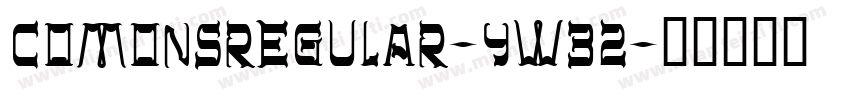 Comonsregular-yw32字体转换