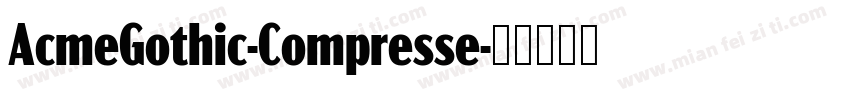 AcmeGothic-Compresse字体转换