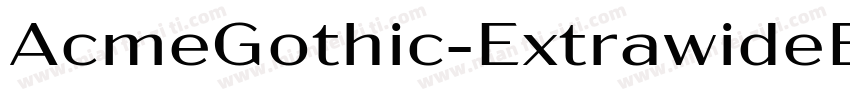AcmeGothic-ExtrawideBlack字体转换