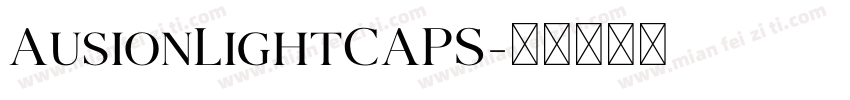 AusionLightCAPS字体转换