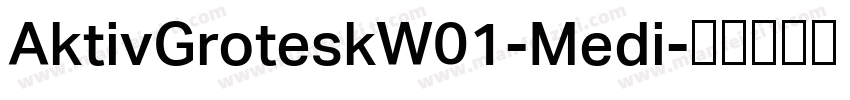 AktivGroteskW01-Medi字体转换