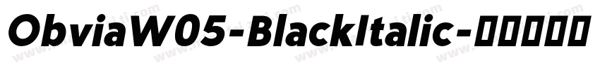 ObviaW05-BlackItalic字体转换