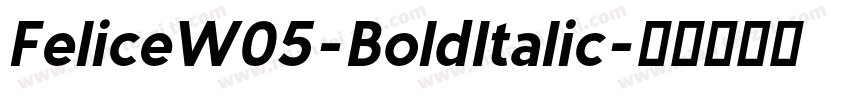 FeliceW05-BoldItalic字体转换