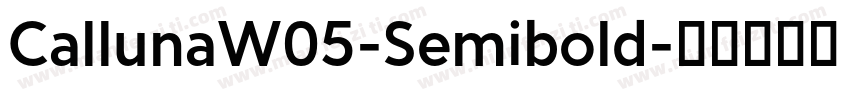 CallunaW05-Semibold字体转换