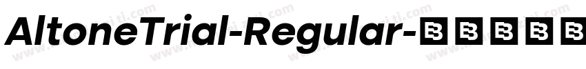 AltoneTrial-Regular字体转换