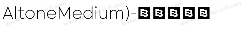 AltoneMedium)字体转换