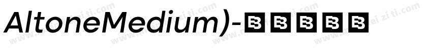 AltoneMedium)字体转换