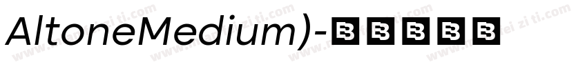 AltoneMedium)字体转换
