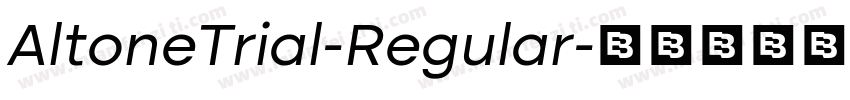 AltoneTrial-Regular字体转换