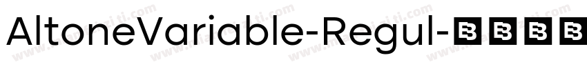 AltoneVariable-Regul字体转换
