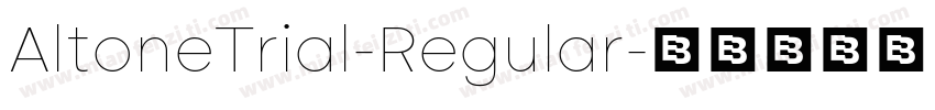AltoneTrial-Regular字体转换