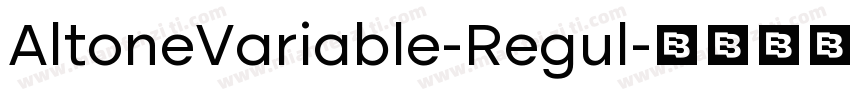 AltoneVariable-Regul字体转换