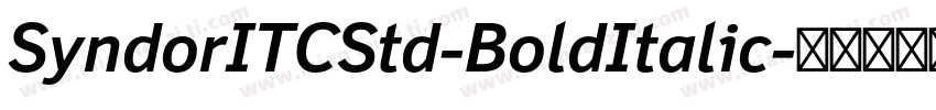 SyndorITCStd-BoldItalic字体转换