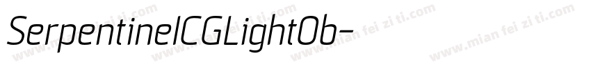 SerpentineICGLightOb字体转换