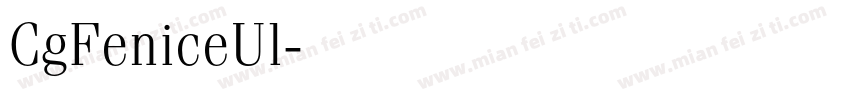 CgFeniceUl字体转换