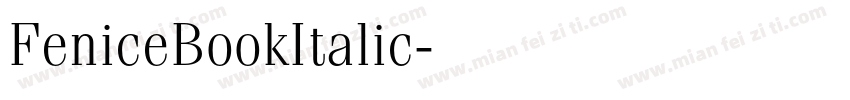 FeniceBookItalic字体转换