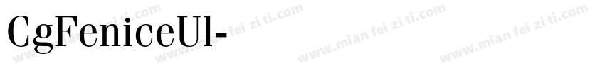 CgFeniceUl字体转换