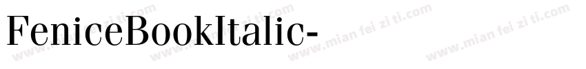 FeniceBookItalic字体转换