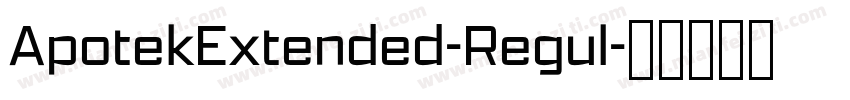 ApotekExtended-Regul字体转换