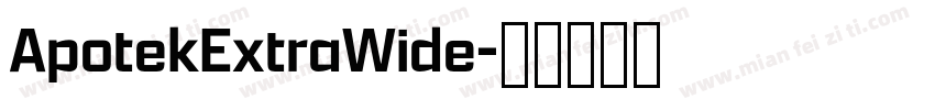ApotekExtraWide字体转换