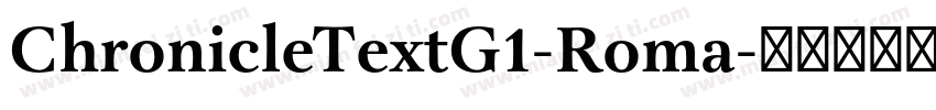 ChronicleTextG1-Roma字体转换