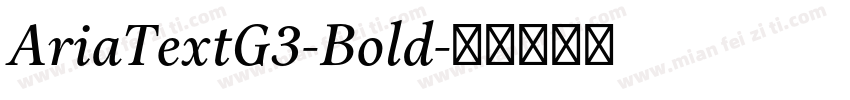 AriaTextG3-Bold字体转换