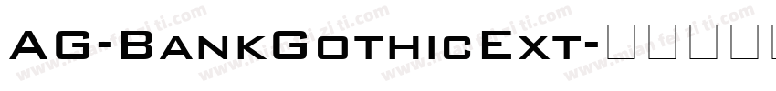 AG-BankGothicExt字体转换
