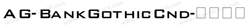 AG-BankGothicCnd字体转换