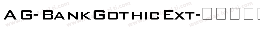 AG-BankGothicExt字体转换