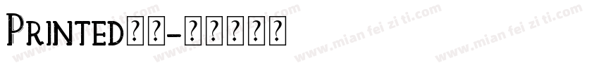Printed字体字体转换