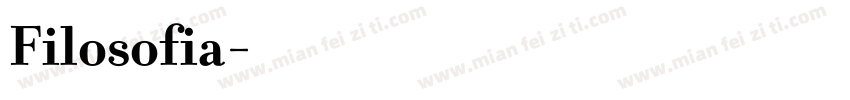 Filosofia字体转换