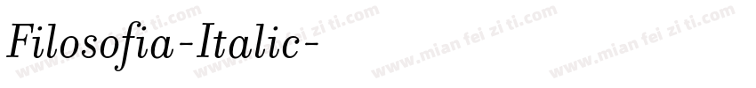 Filosofia-Italic字体转换