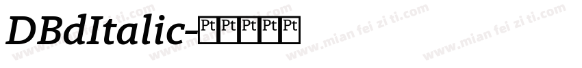 DBdItalic字体转换