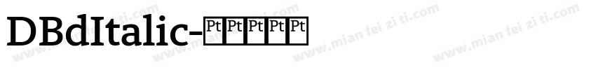 DBdItalic字体转换
