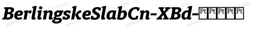 BerlingskeSlabCn-XBd字体转换