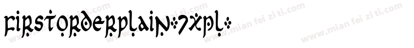 FirstOrderPlain-7xpl字体转换