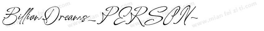 BillionDreams_PERSON字体转换