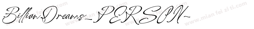 BillionDreams_PERSON字体转换