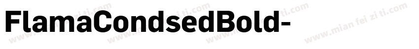 FlamaCondsedBold字体转换