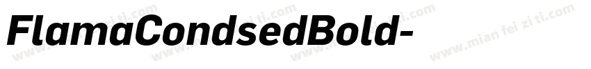 FlamaCondsedBold字体转换