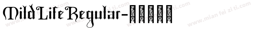 MildLifeRegular字体转换