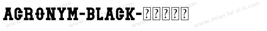 Acronym-Black字体转换
