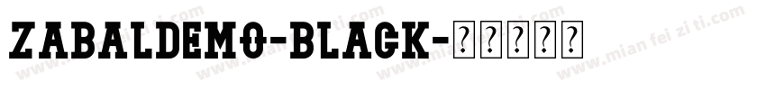 ZabalDEMO-Black字体转换