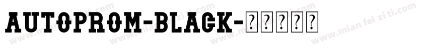 Autoprom-Black字体转换